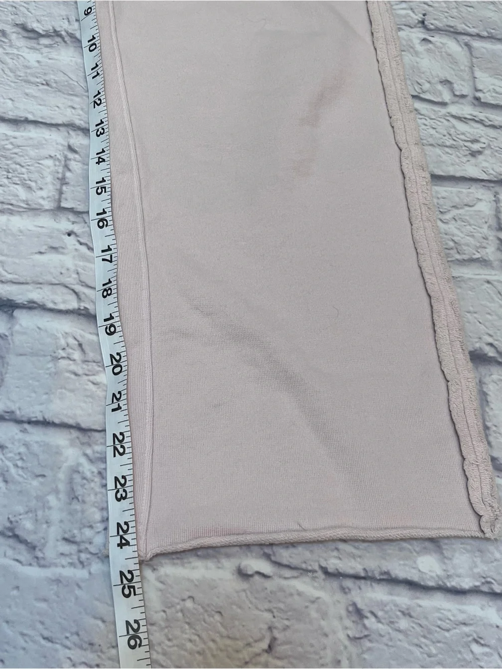 Frank & Eileen Bella Italian Triple Fleece ankle Sweatpants beige pink petal